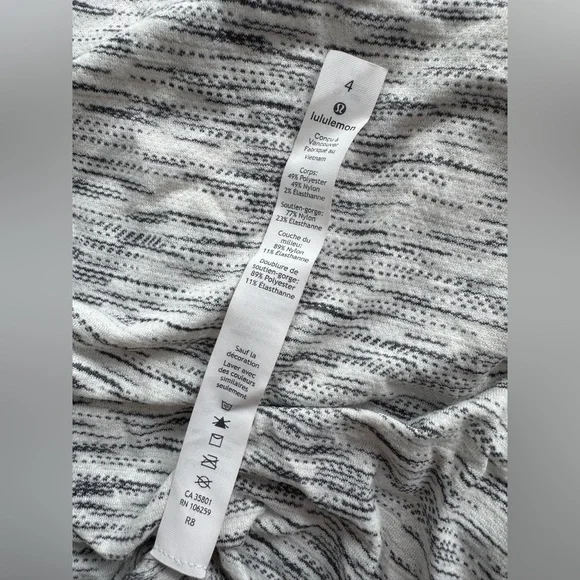 Lululemon Athletica Black and White Strappy Tank Top - Picture 3 of 3